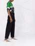 logo-patch straight-leg trousers